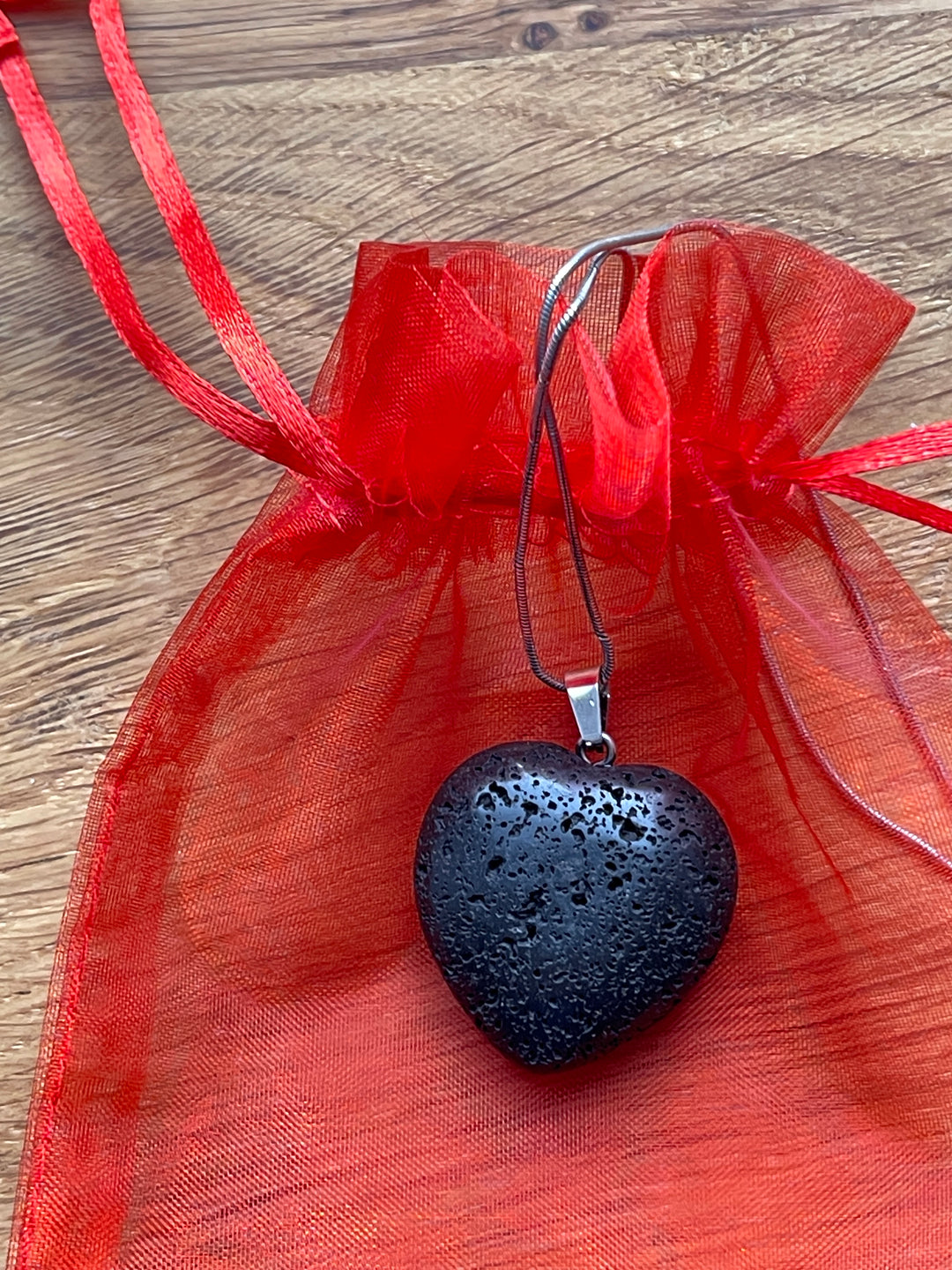 Lava Stone Heart Pendant ~ on SALE!