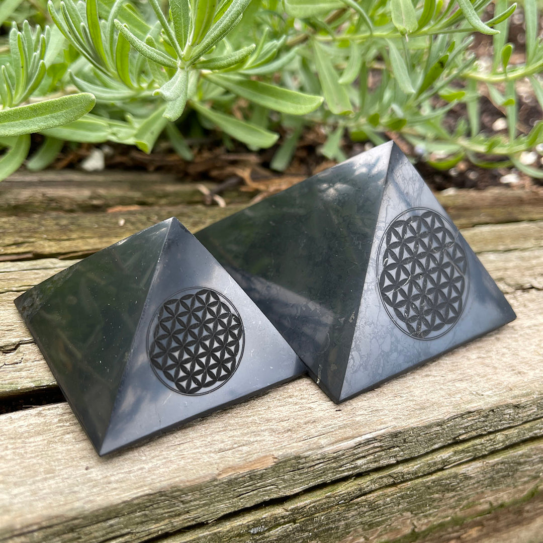 Shungite Flower of Life Pyramid ~ on SALE!