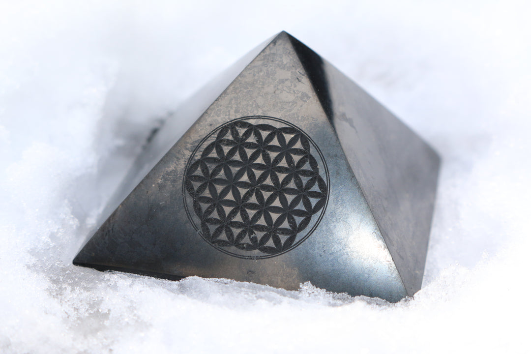 Shungite Flower of Life Pyramid ~ on SALE!