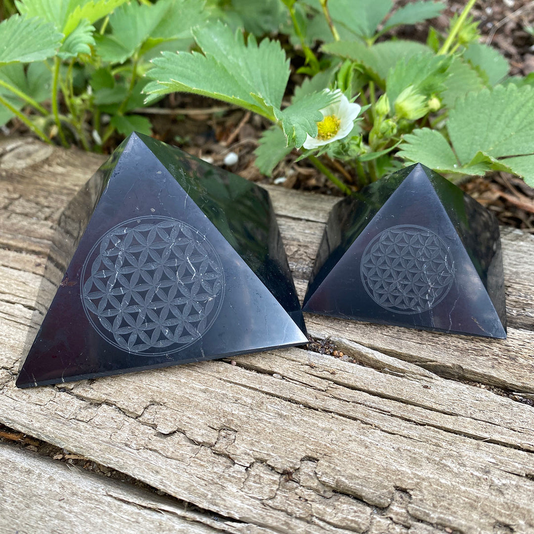 Shungite Flower of Life Pyramid ~ on SALE!