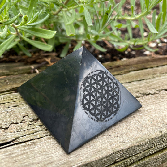 Shungite Flower of Life Pyramid ~ on SALE!