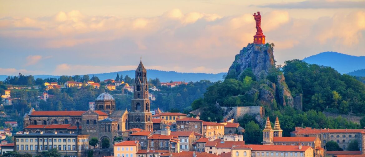 View of Le Puy en Velay, France